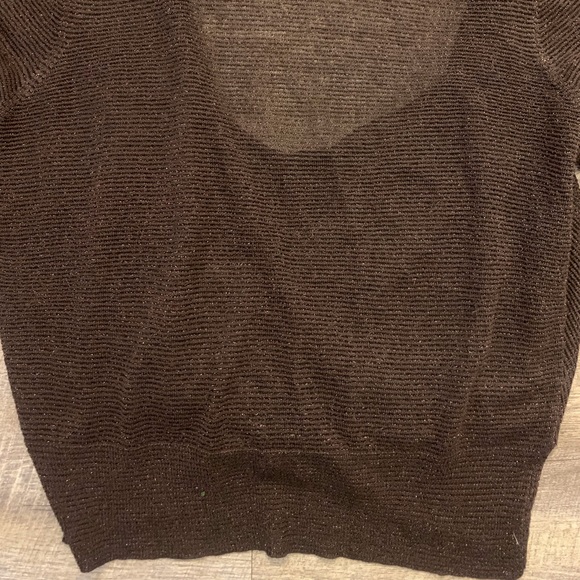 Rafaella Shimmer long sleeve v Neck Sweater Blouse Sz Large - Picture 8 of 8